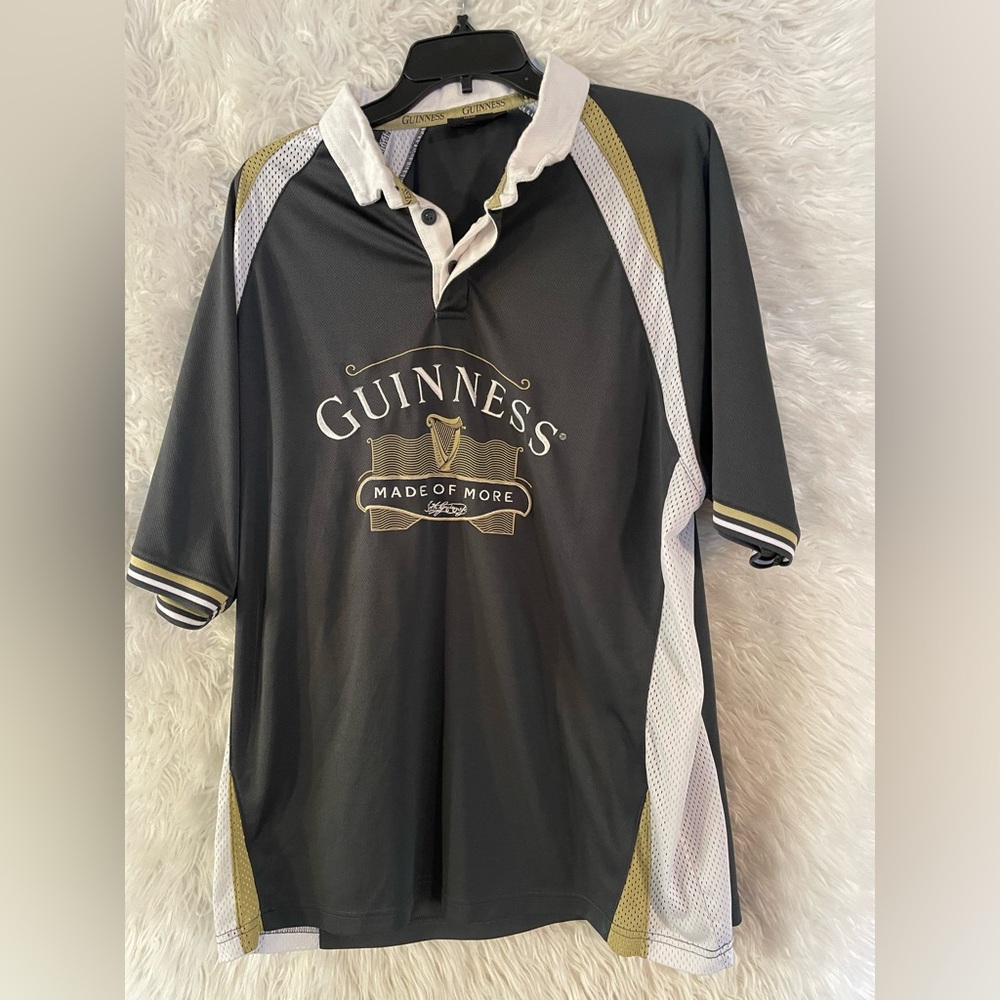 Guinness Men’s “Made Of More” Short Sleeve Rugby Jersey. Size XXL